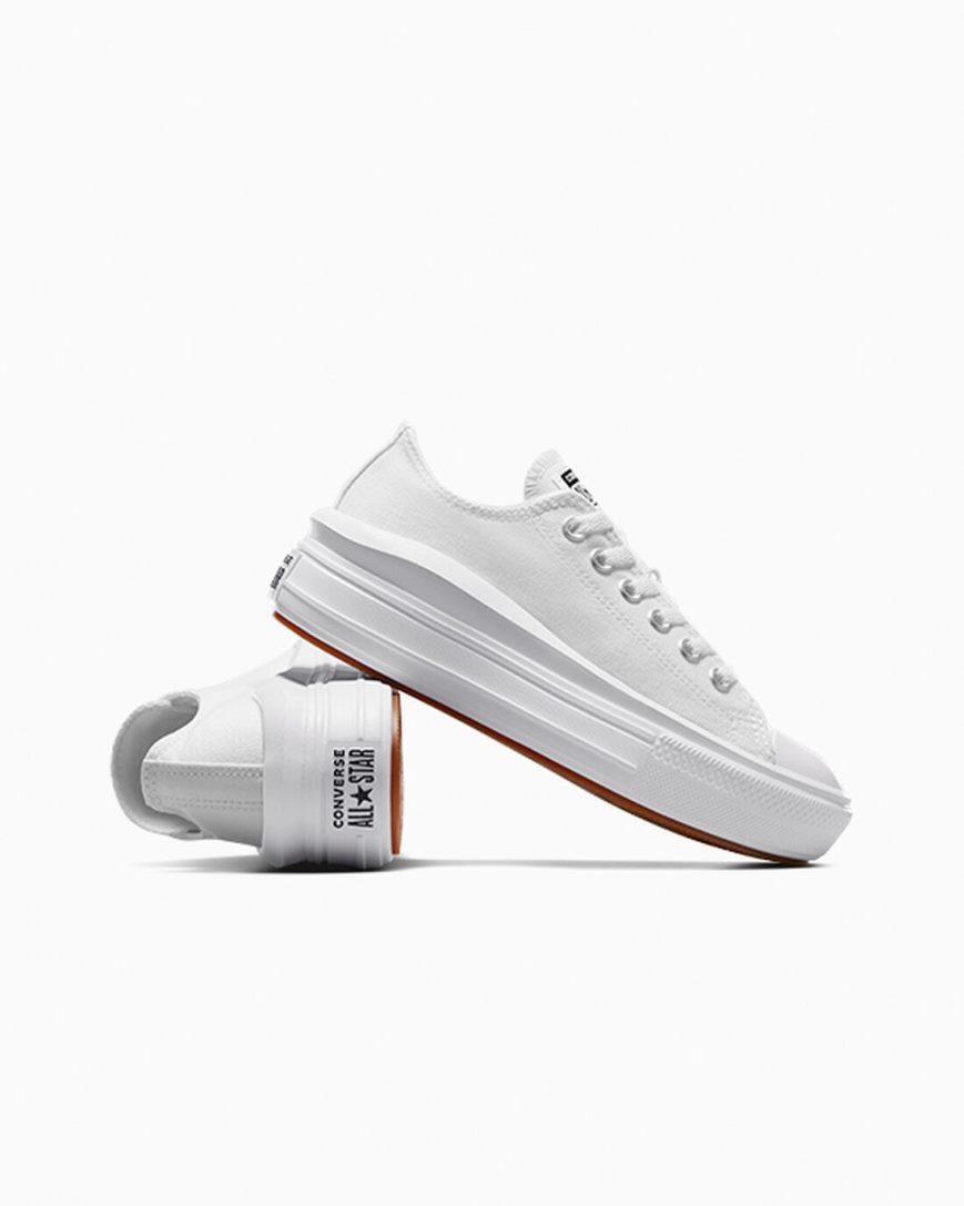 Topanky Na Platforme Converse Chuck Taylor All Star Move Nizke Damske Biele | SK IWPA110